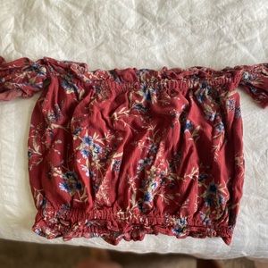 American Eagle Crop Top with Shoulder Sleeves - Size XS